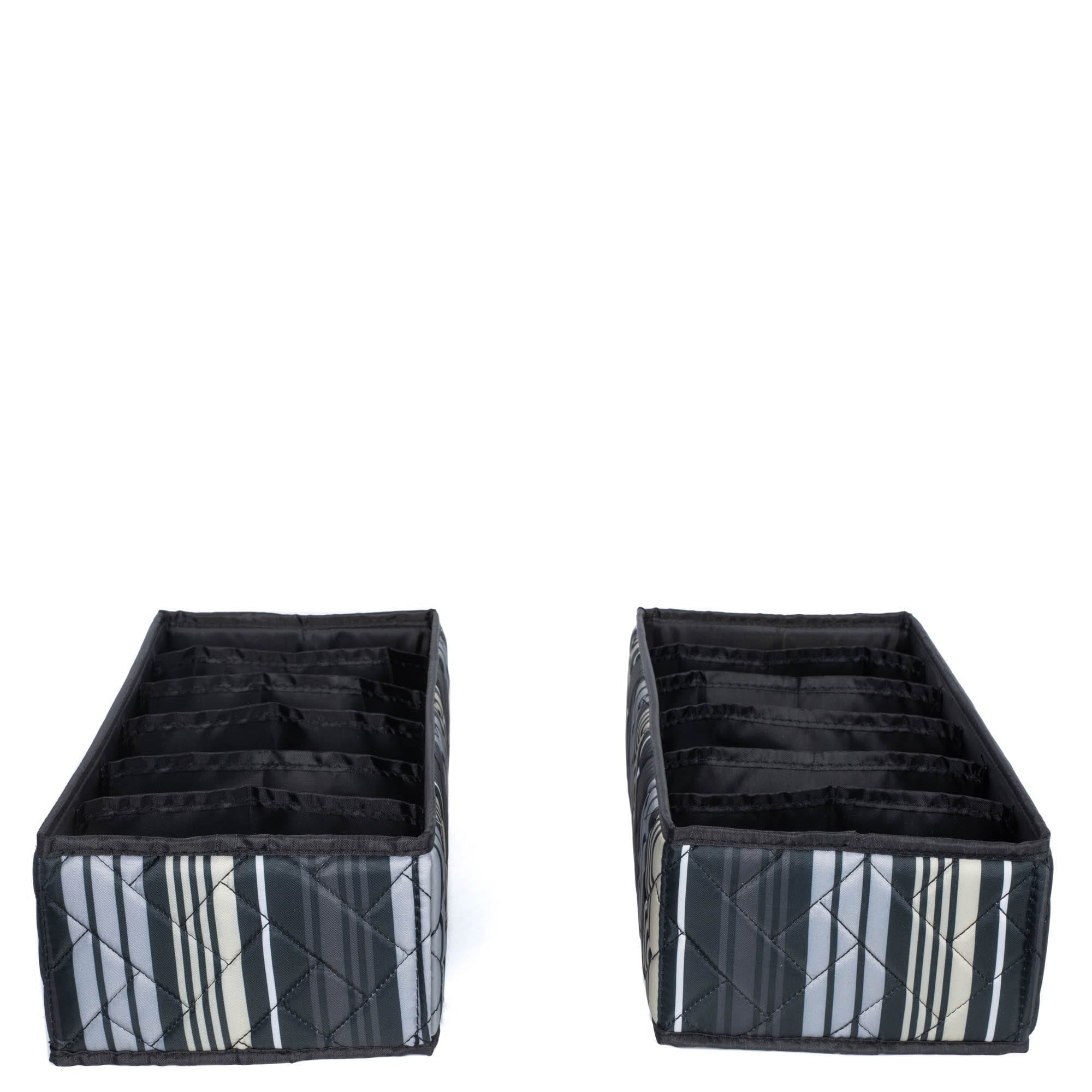 Dolly 2pc 6 Pocket Drawer Organizer - LOVE STRIPE BLACK - Dolly2pk_LoveStripeBlack_04